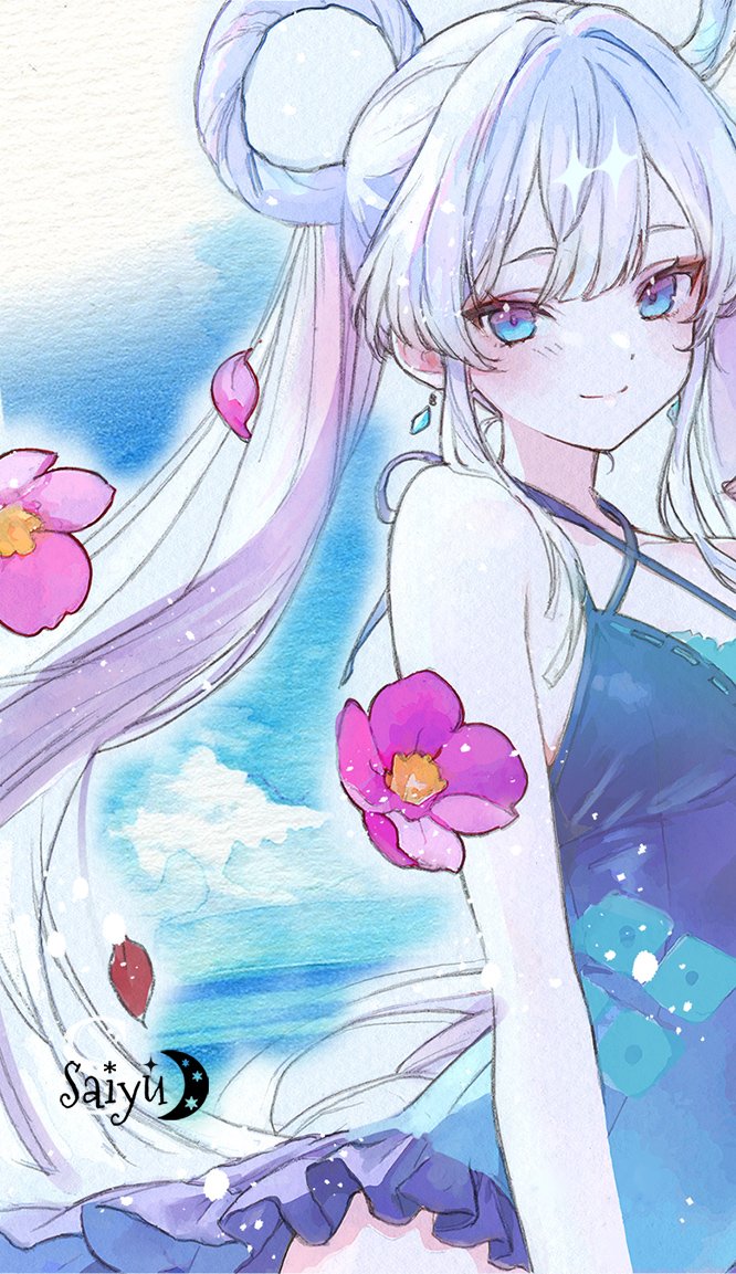 saiyukako's tweet photo. #超かぐや姫 🌙ヤチヨ

水着🐬海辺で撮影💕︎

✏️鉛筆 × 水彩 ×デジタル (キャラと背景を別々にかいて合成) https://t.co/HEagT12MsV