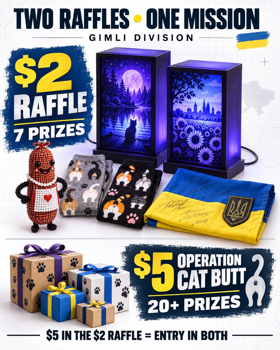 tanyawoz4's tweet photo. 🚨 DAY 59 @GimliDivision UPDATE

➕ $77.35 raised yesterday
✅ $6,771.50 of $9,700 raised
📊 69.8% complete
🆘 $2,928.50 remaining

We are finally under $3,000. PayPal: gimlidivision9@gmail.com 

The Starlinks and Kropyva tablets have been received. The generators are ordered and paid for. Now only the EcoFlow power stations remain for Gimli’s expanding UAV unit defending the Kostiantynivka direction.

We have TWO raffles helping the same mission:

🎟️ $2 raffle - 7 prizes
🐈 $5 Operation Cat Butt raffle - more than 20 prizes

Every $5 entered in the $2 raffle also receives an Operation Cat Butt entry.

The prizes are fun. The reason for them is deadly serious. Please help us finish this mission for the defenders. ⚔️