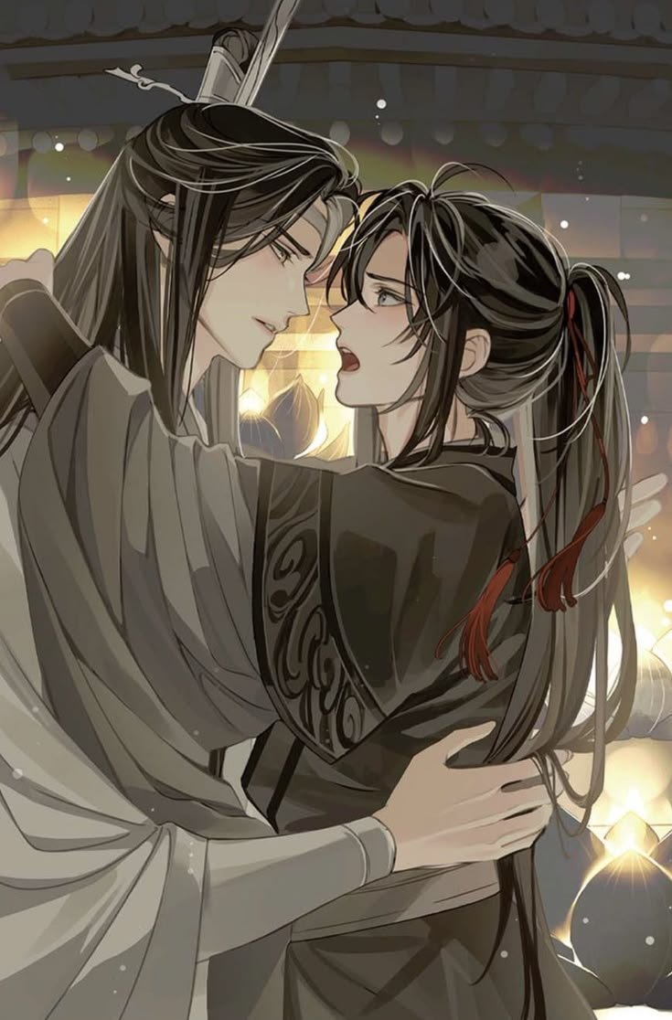 korposaka's tweet photo. Lan Wangji held Wei Wuxian as if his life depended on it, while Wei Wuxian made history with his beautiful declaration https://t.co/ypMCQ0fNf7