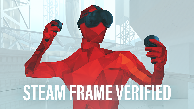 SUPERHOTTHEGAME's tweet photo. SUPERHOT VR is available on Steam Frame!  

In preparation for the new platform, we have also updated the game on Steam with improved tracking, ragdoll physics and more.  

SUPER 
HOT https://t.co/cp0ZFsjEVu