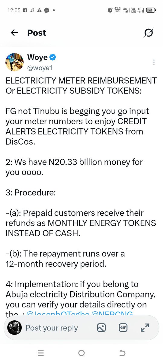 canishae's tweet photo. Good morning 
@PHEDconnect, please how do we enjoy this ongoing electricity subsidy? https://t.co/Q7gVpfKhSg