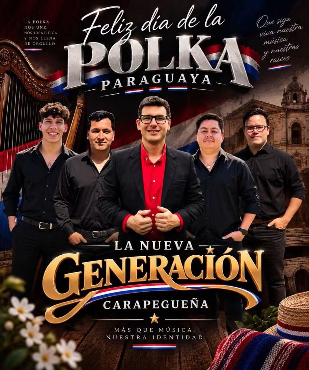 Matute98Benitez's tweet photo. La Nueva Generación Carapegueña

Feliz Dia de la Polka Paraguaya 🇵🇾❤️

integrantes

 Roque Benitez  Alexis Duarte   

Gustavo Cardozo  

Wilson Amarilla  Derlis Marin 

contratos: 0991-364-330 (Roque Benitez)📱☎️ https://t.co/vcTiQHKVzu