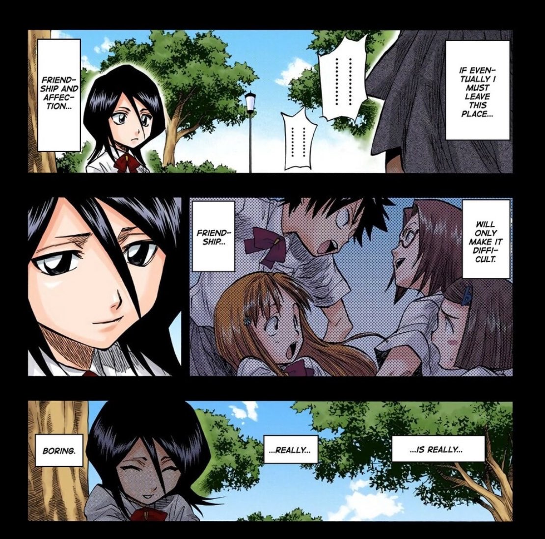 user277789's tweet photo. i’m actually not interested in discussing rukia’s chara w the same bunch who call her a grandma. all the dishonesty stems from their denial of the quintessential teenage experience she goes thru, incl a misplaced crush on an older figure bc of the need for understanding/belonging https://t.co/46rzKLCdN4