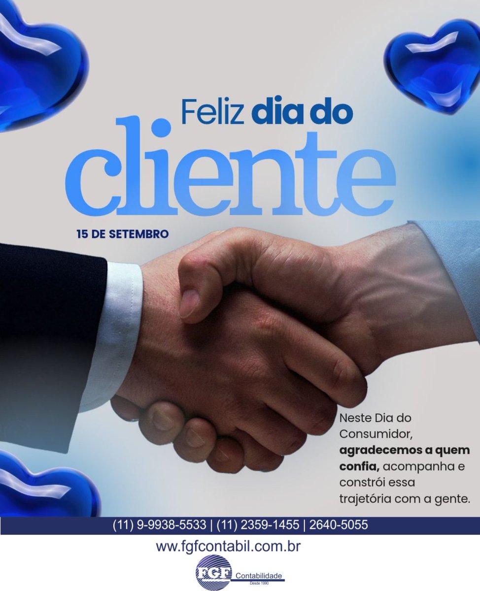 fgfcontabil's tweet photo. Hoje é dia de agradecer a quem faz parte da nossa história! 💙Cada parceria, cada confiança e cada conquista compartilhada nos motivam a continuar oferecendo o nosso melhor.Aos nossos clientes, o nosso muito obrigado por confiar em nosso trabalho e caminhar conosco. 🤝✨Feliz Dia https://t.co/PL8Dqqzulu
