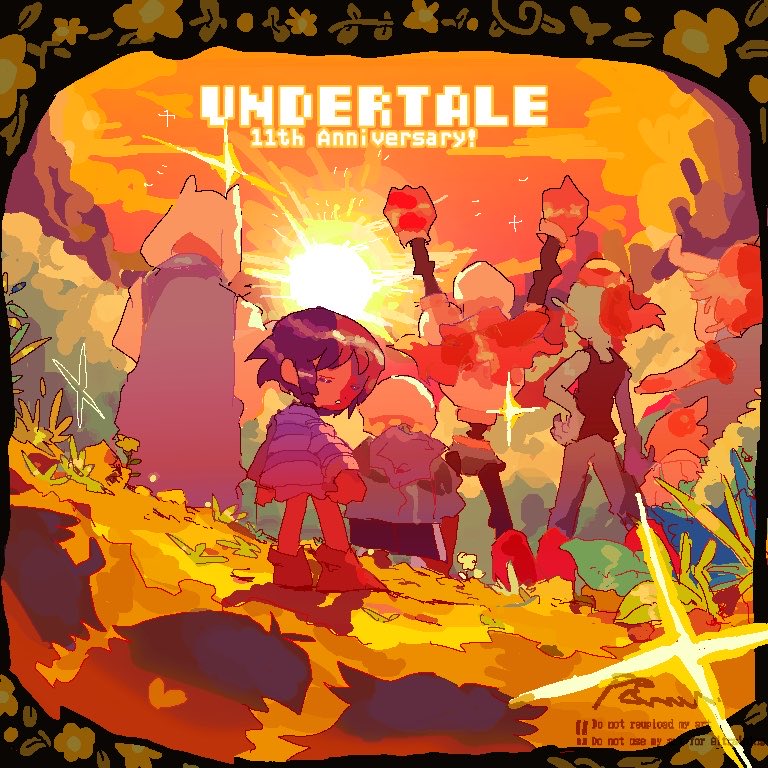 POmme_N0_KI's tweet photo. 11周年、おめでとう🌼🎉
#happybirthdayundertale #undertale11thAnniversary https://t.co/8v9GRz2pyD