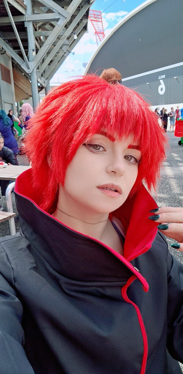 AkasunaSora's tweet photo. When you have nobody to cosplay your favourite ship with so you just do it yourself 🦂💥
#sasodei #deisaso #サソデイ #デイサソ https://t.co/HQLCZR57cc