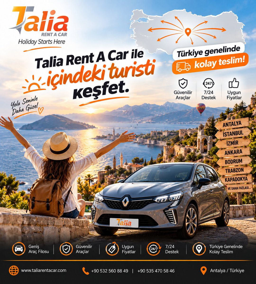 taliarentacar's tweet photo. Yolculuk için herşey hazır.🗺️⁀જ✈
Şimdi yola çıkma zamanı.🚘 ╰┈➤

#kiralıyorumgidiyorum #Keyfinisürüyorum #rentacar #antalya #istanbul #izmir #kapadokya #Mietwagen
#Reservierung #germany #france #belgium
#tatil #kiralagez #araba #carrental #travel #journey

@taliarentacar https://t.co/AZeLG4JXVE