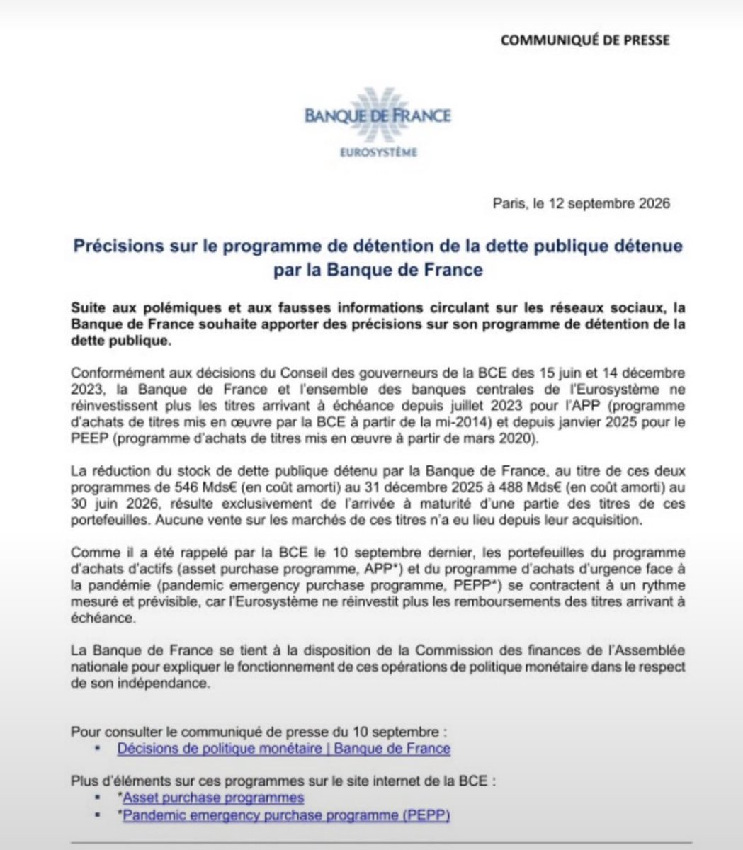 LabaronneDaniel's tweet photo. Je déplore les procès politiques qui visent à intimider le gouverneur de la Banque de France. Tout mon soutien face à ces attaques. L’indépendance ne se négocie pas au siège de LFI. @ericcoquerel doit accepter la contradiction : il ne préside pas un tribunal politique. https://t.co/Zojyxy3Pxi
