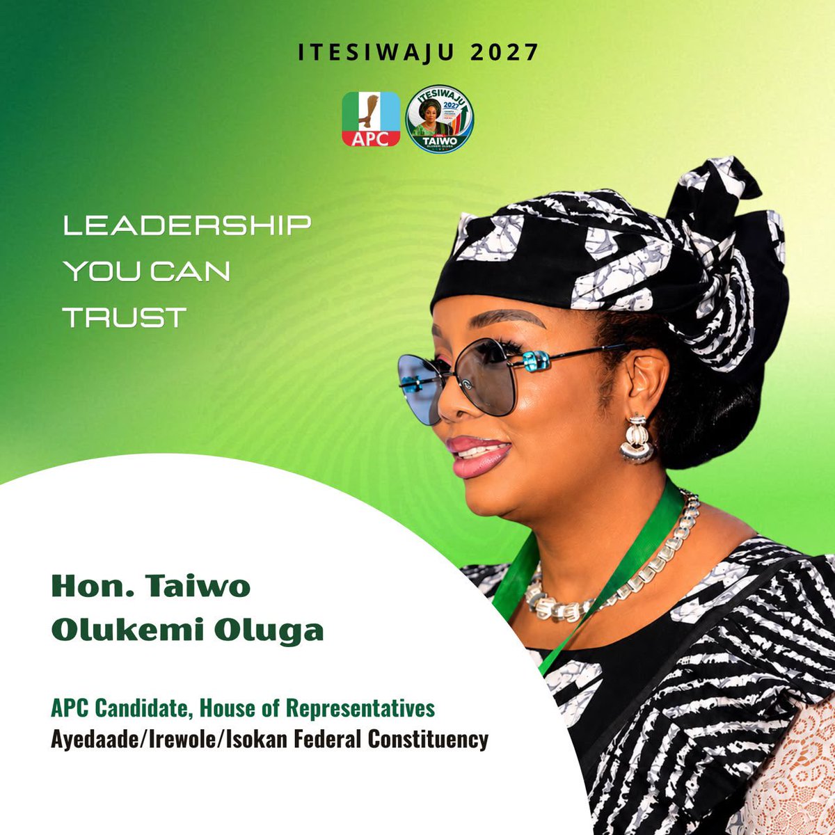 Oluga_MediaTeaM's tweet photo. HON. TAIWO OLUGA — A VOICE THAT WORKS FOR THE PEOPLE

Hon. Taiwo Olukemi Oluga has a proven record of dedicated representation and people-focused leadership. With renewed determination and greater experience, she is ready to serve the people even better.

Signed:
Oluga Media Team https://t.co/pJYjjzelGn