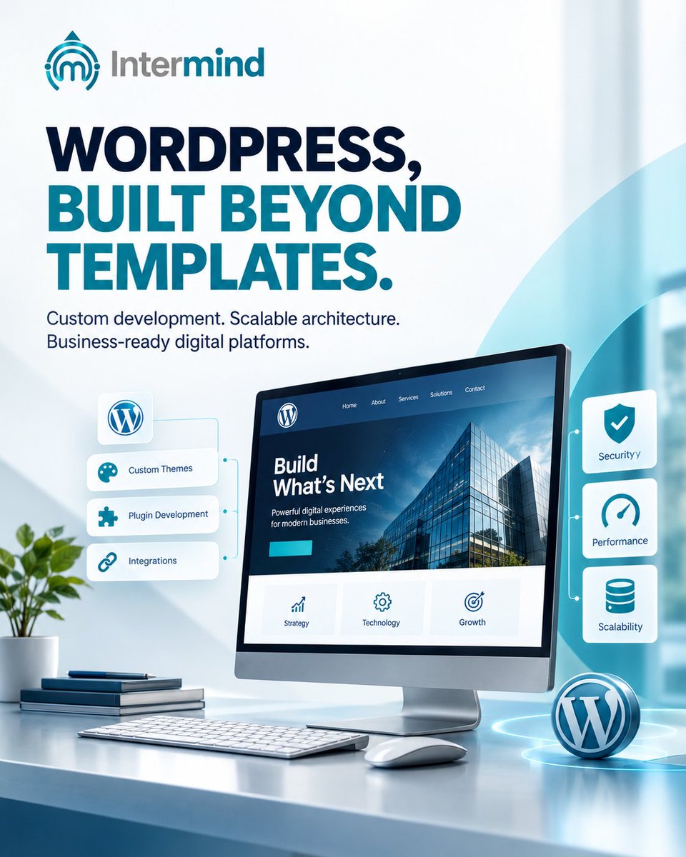 intermindsol's tweet photo. WordPress, built beyond templates. 🖥️

Custom themes, plugin development, integrations &amp; enterprise-grade security &amp; performance — built by @Intermind.

🔗 https://t.co/aseXwT4tQv

#Intermind #WordPress #WordPressDevelopment #WebDevelopment #DigitalTransformation https://t.co/IMo8dRAvyW
