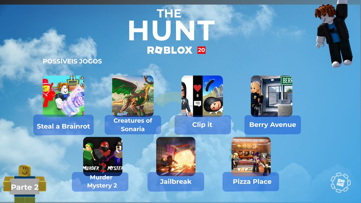 Roblox_NewsX's tweet photo. Atualização / The Hunt Roblox 20: o Blox Hunt entrou na lista de possíveis jogos a participar do evento; não é confirmado!

O Blox Hunt entrou na lista por aparecer 2 novos emblemas suspeitos no seu mapa de teste.

Créditos a @LeaksEvents https://t.co/ufiJi4iR0A