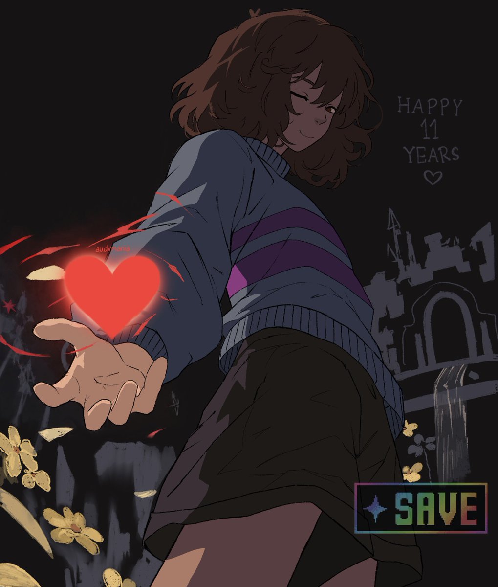 audvmania's tweet photo. whether 11 hours or 11 years,

it’s still you.

#undertale11thanniversary #undertale #frisk https://t.co/kSzV7JMtf0