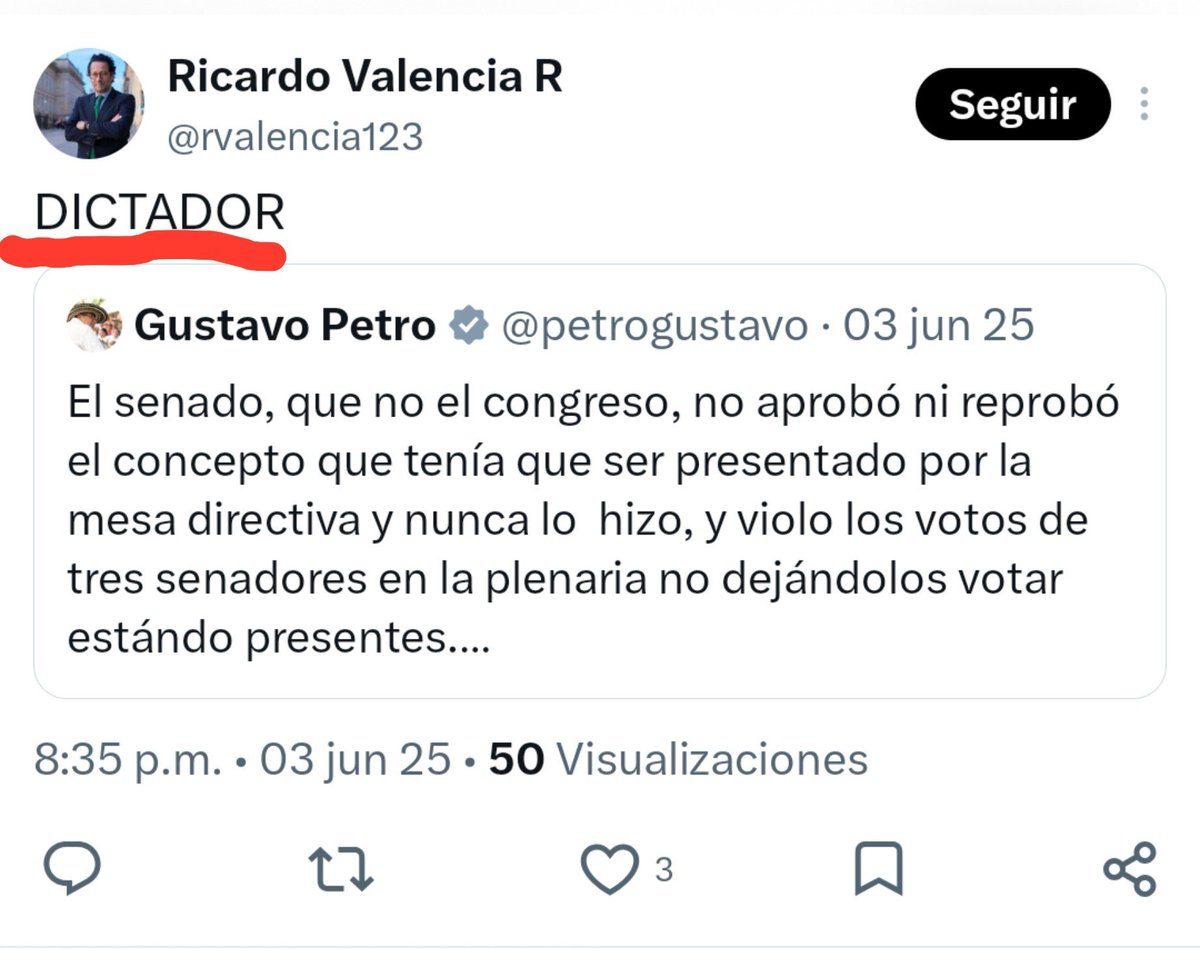 TefaOstios's tweet photo. 🙄🤷🏼‍♀️ ¿Qué pensará ahora el exdirector del DANE, @rvalencia123, al darse cuenta de que @petrogustavo no era el “dictador” que tanto señalaba? ¿Qué pensará al descubrir que el verdadero “dictador” sería, según su propia lógica, aquel a quien probablemente apoyó?

¿Será que ahora sí, con su despido, entendió la diferencia? Ojalá la lección le haya quedado clara… 🤷🏼‍♀️