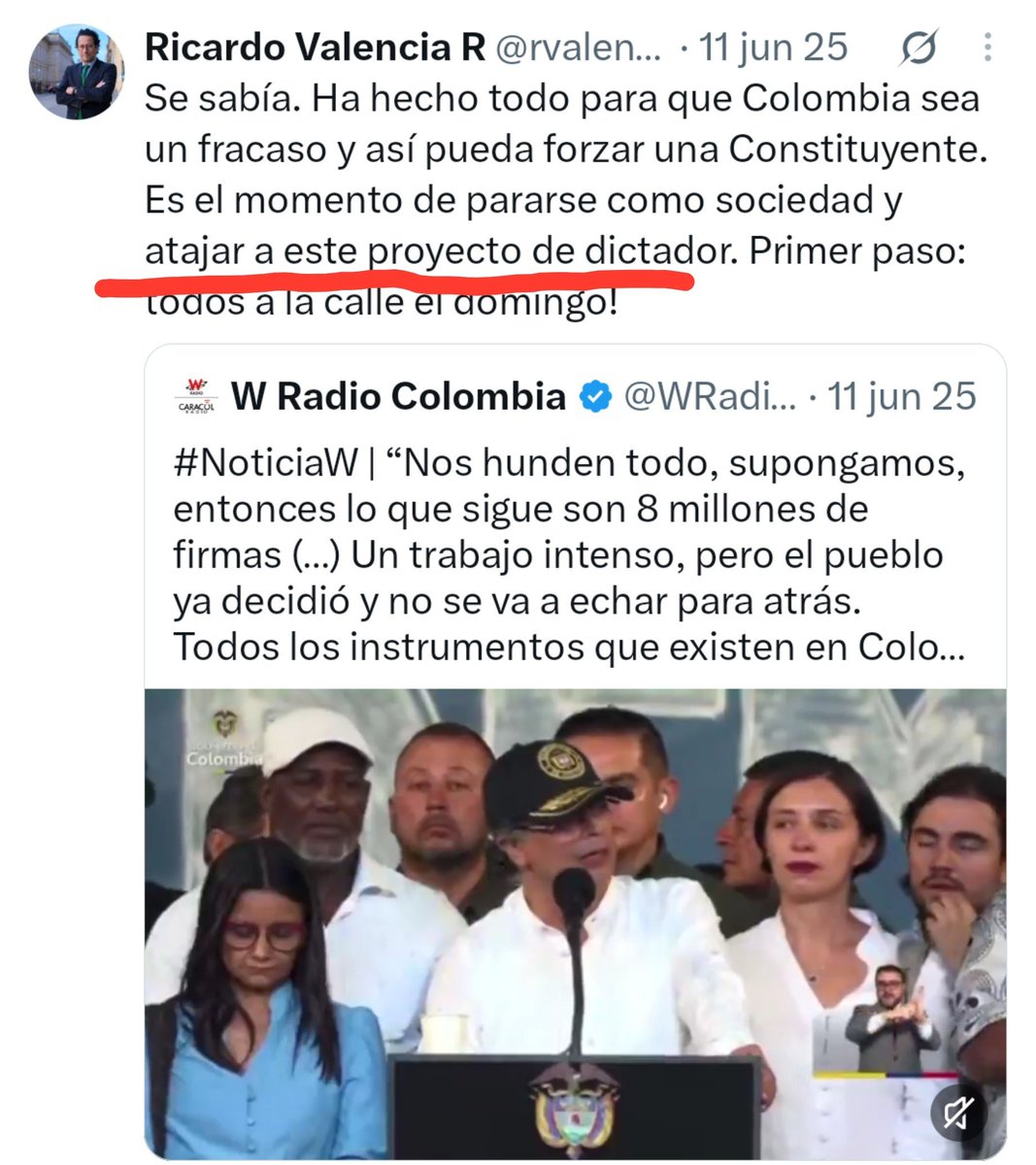 TefaOstios's tweet photo. 🙄🤷🏼‍♀️ ¿Qué pensará ahora el exdirector del DANE, @rvalencia123, al darse cuenta de que @petrogustavo no era el “dictador” que tanto señalaba? ¿Qué pensará al descubrir que el verdadero “dictador” sería, según su propia lógica, aquel a quien probablemente apoyó?

¿Será que ahora sí, con su despido, entendió la diferencia? Ojalá la lección le haya quedado clara… 🤷🏼‍♀️