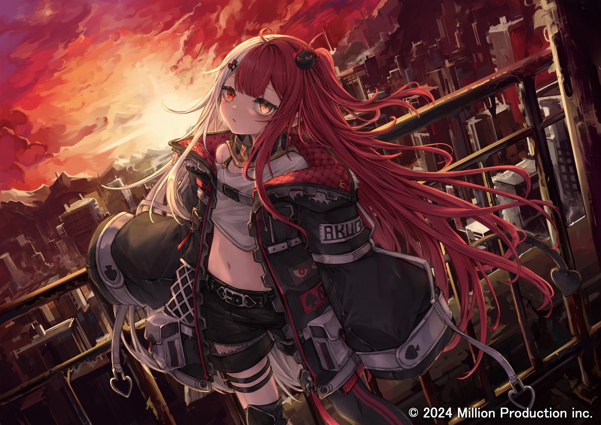 kajaneko's tweet photo. ミリプロSONA所属 あくび・でもんすぺーど様の「サウダージ」coverMVのイラストを担当させていただきました。 https://t.co/vt9bOYZp8P