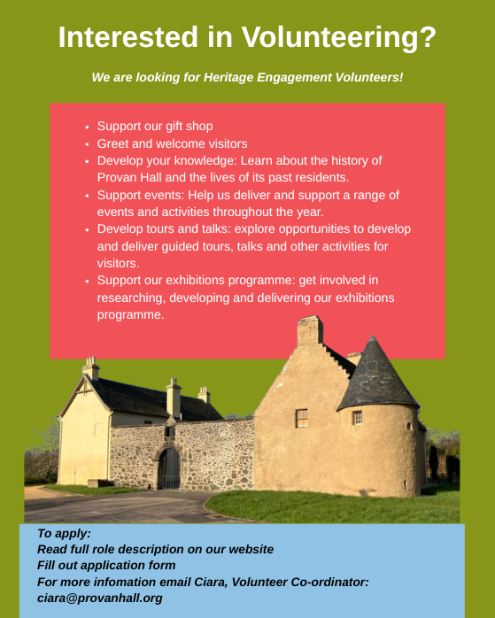 ProvanHall's tweet photo. Are you a history enthusiast looking to develop new skills or meet like-minded people? Join our friendly group of volunteers at a truly unique heritage site. Provan Hall has 500 years of history to delve into a team of passionate staff and volunteers ready to uncover it all. https://t.co/7NeFlcpHOx