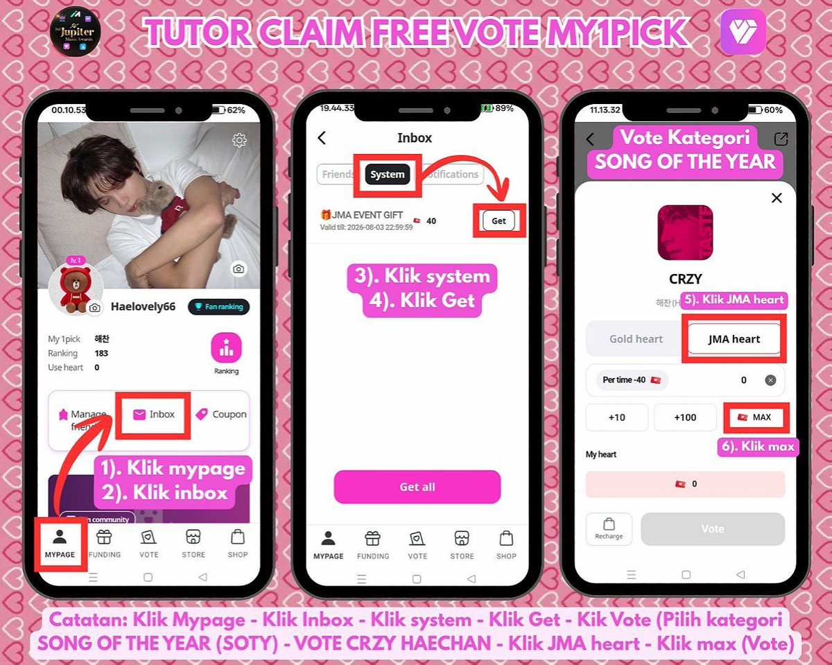 gyanenkala's tweet photo. HALO SFS SEMUANYA
AKHIRNYA AKU GELAR LAPAK LAGIIIII

siapa mau mam imel imel??? udah didaftarin semuanya tinggal login lalu vote king haechan di soty🥰

please bantu yuukk!! DM aja yah 

#VoteForHAECHAN https://t.co/OJYM3iHtPd