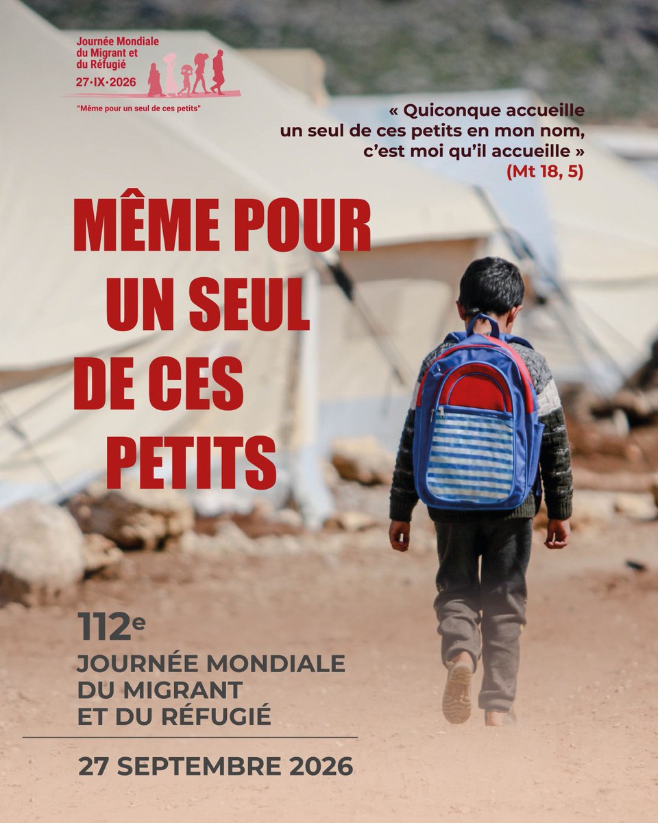 vaticanIHD_FR's tweet photo. 📣 #JMMR : Le Dicastère met à disposition un kit pastoral avec des ressources pour approfondir les thèmes du Message du Pape #LéonXIV pour la Journée Mondiale du Migrant et du Réfugié, et pour prier pour les jeunes #migrants et #réfugiés. 🙏
Téléchargez 👇
https://t.co/wyyzamxHHO https://t.co/t50hJCq0Eq