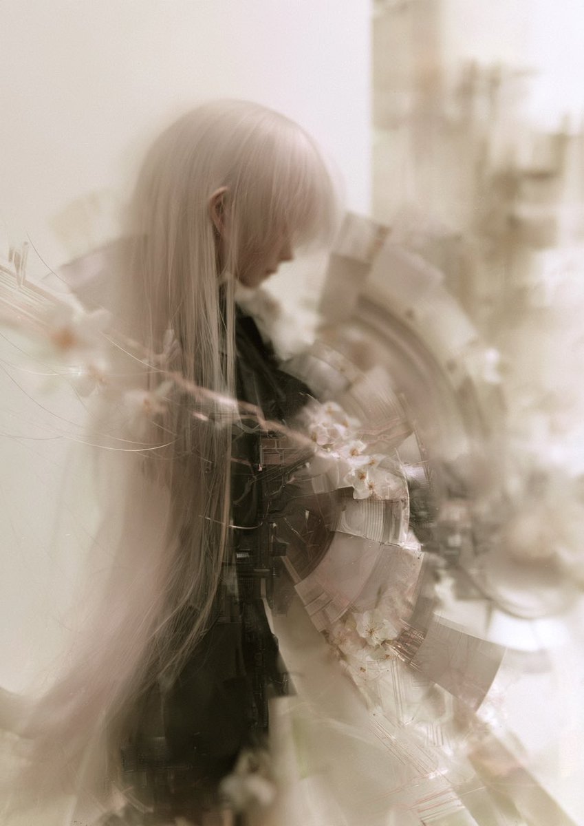 usamiko286's tweet photo. Where Memory Loses Its Edges
Some memories return without a clear beginning or end. A face, a flower, the shape of a circle, fragments of something once held close. They overlap softly, until remembering and imagining become almost the same thing.
#QuietReconstruction #FloralCircuitry