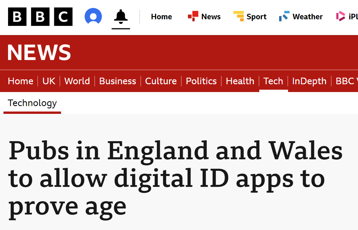 BigBrotherWatch's tweet photo. 🆔Hand over your Digital ID to buy a pint

Pubs and other businesses could now ask customers for their digital ID to prove their age as a part of the Government's new laws on digital ID.

"The Government is waiting for people to be locked out by digital ID demands until they intervene, whereas they should have proactively enshrined people’s right to use non-digital ID in law.

It should expressly prohibit businesses from requiring digital IDs for age checks without offering reasonable alternatives" - Jasleen Chaggar

Read⤵️
https://t.co/kBc2H8xlDE