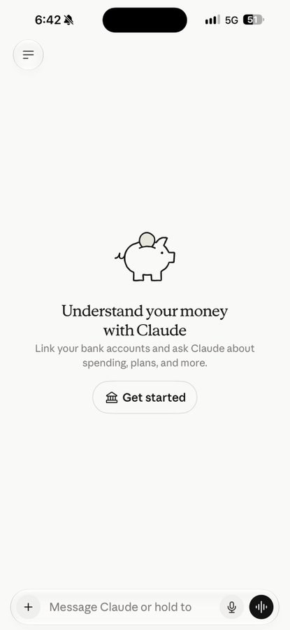 AgentFire_AI's tweet photo. Claude Money has been spotted in the Claude iOS app.

  Looks like @AnthropicAI is preparing a personal finance feature:

  - new Money entry in the Claude sidebar
  - bank icon, very subtle of course
  - users may be able to link bank accounts
  - ask Claude about spending, plans, and money
  - likely US-only at launch, if it ships that way

  Claude Monet was apparently sitting right there.