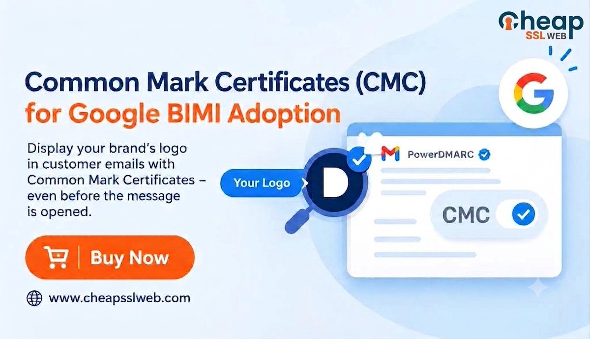 cheapsslweb's tweet photo. Your brand deserves to be seen and trusted! Display your verified logo with authenticated emails using a #CommonMarkCertificate and create a stronger, more recognizable email experience. 
https://t.co/1T3dO9m6YY

#emailengagement #BIMIAdoption #EmailSecurity #BrandVisibility https://t.co/ChJVAsU3kn