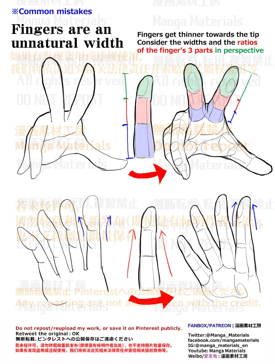 MangaMaterials2's tweet photo. PERSONAL NOTE: Tips for Drawing Hands / Finger Thickness
Movement of the Fingers #01
Patreon
https://t.co/L3FYj2OvVE
FANBOX
https://t.co/61PWM89eop
Hand/Wrist: Summary of the common mistake
Patreon
https://t.co/h0skF0LaDd
FANBOX
https://t.co/kFdAV37GCU
#Drawingtips https://t.co/wyWq0U9ggS