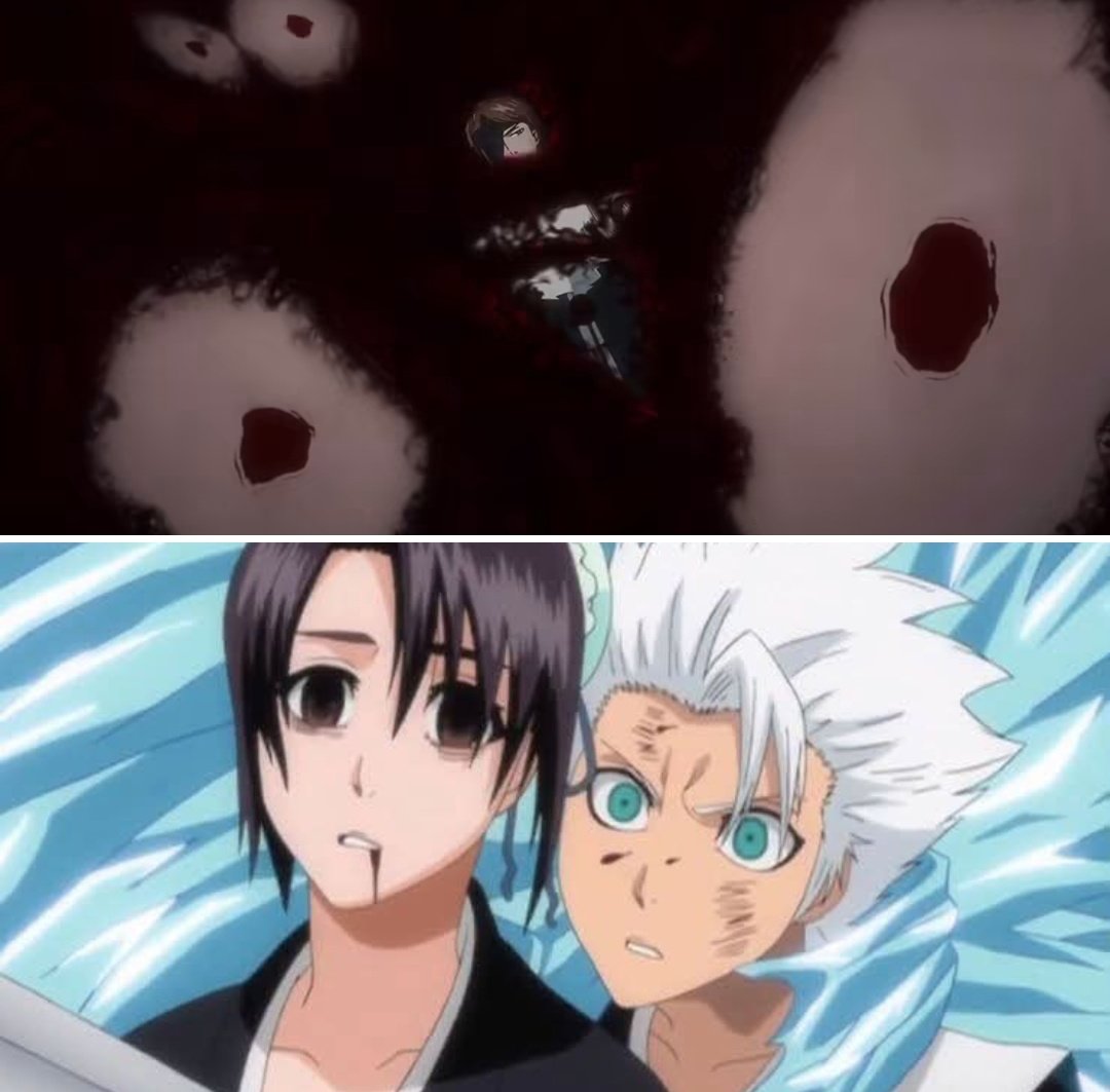 BleachArchivess's tweet photo. Aizen about to drop the Kyoka Suigetsu reveal next episode just to show us Momo is the one getting consumed. https://t.co/gx8gftMVQz