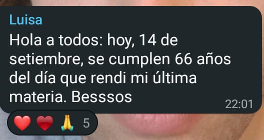 Extormenti's tweet photo. Ayer mi abuela mandó esto. 92 años tiene. Se acuerda perfecto ese día pero cuando tiene que decir mi nombre primero dice los de mis primas. La amamos. https://t.co/LD8z4BrP68