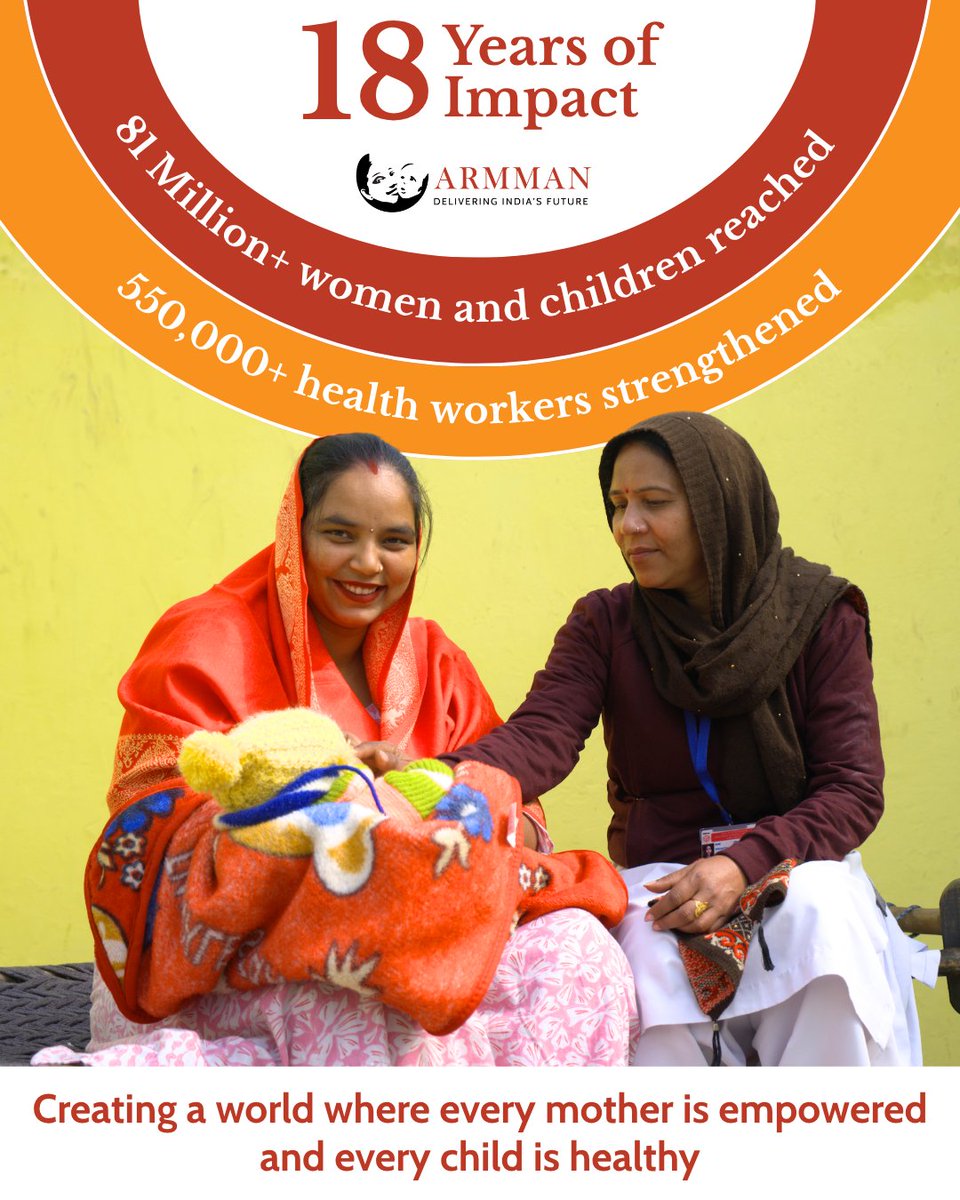 armmanindia's tweet photo. We turned 18 today! Our journey began in 2008, with a simple idea: technology, combined with human touch, can bring critical information &amp; access to healthcare closer to pregnant women, mothers, children &amp; families while empowering health workers to provide better services. (1/6) https://t.co/351x5SQvaS