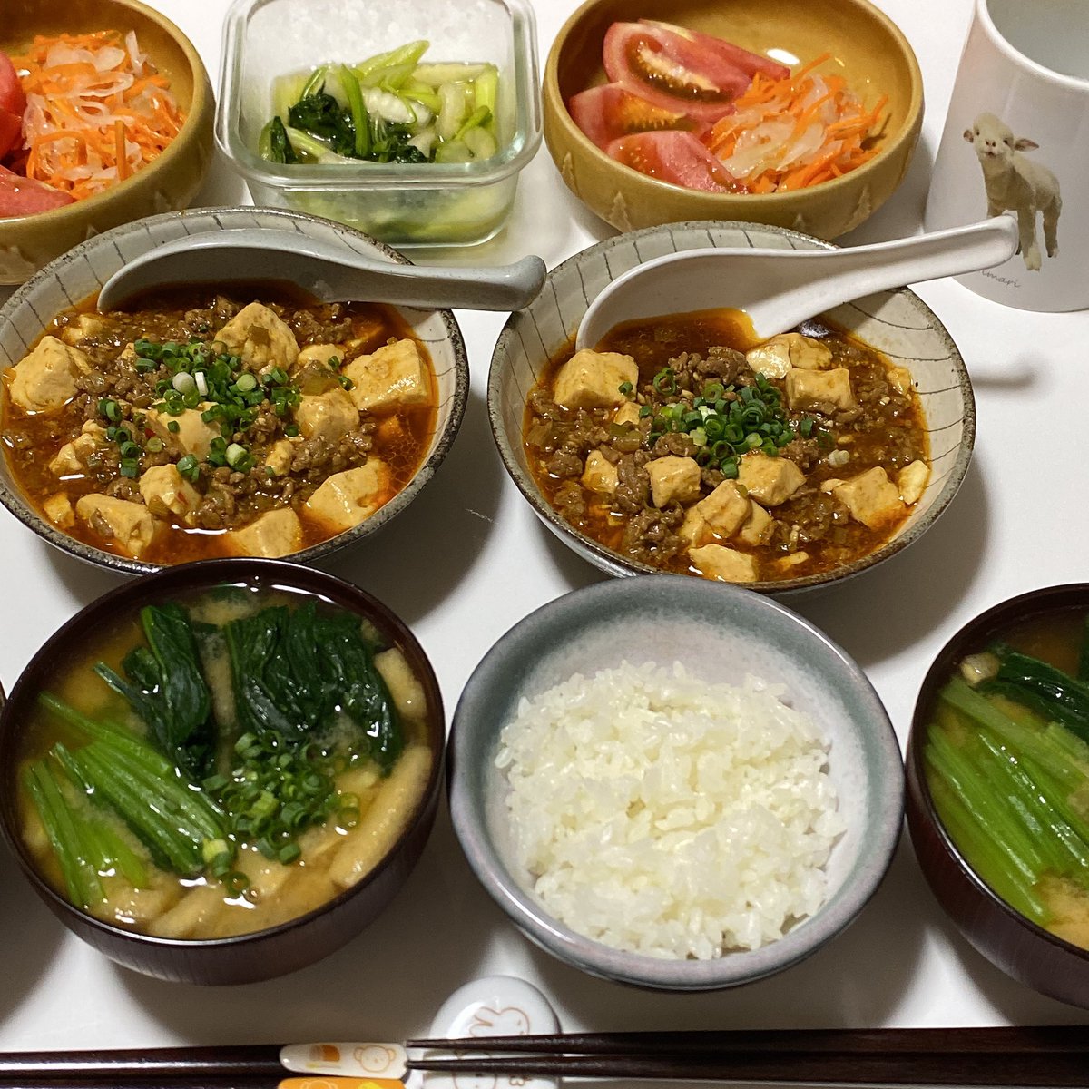 inuncu's tweet photo. 麻婆豆腐で、火曜日の夜です。 https://t.co/LgXOO9RbG0