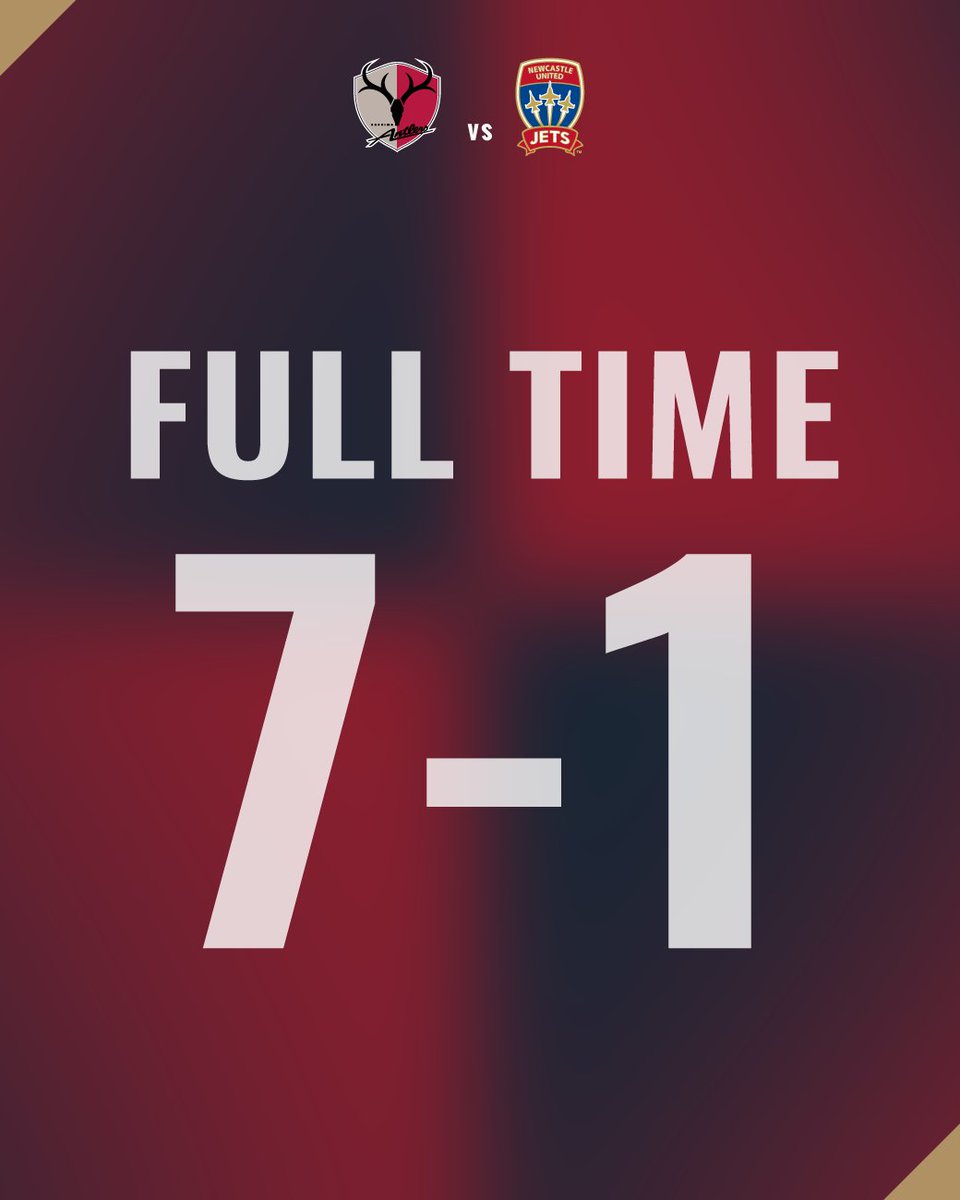 atlrs_official's tweet photo. 🔴 9/15 🆚ニューカッスル🔴
#鹿島アントラーズ #共闘

試合終了！🔴7-1！

今日も最後の最後まで共に闘ってくださって、本当にありがとうございました💪🔥

🔻ニューカッスル戦の試合情報はこちら🔻
🔗https://t.co/BIeDrp8QTp https://t.co/anmwyVHDDY