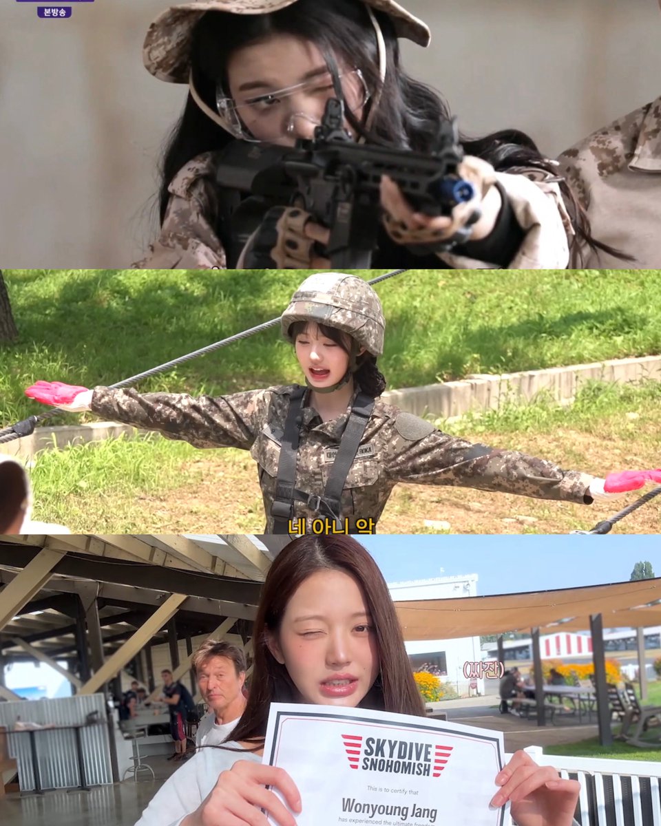 wonyoexe's tweet photo. serving face wasn’t enough, she’s training to serve the country too https://t.co/eb92vBaCCS