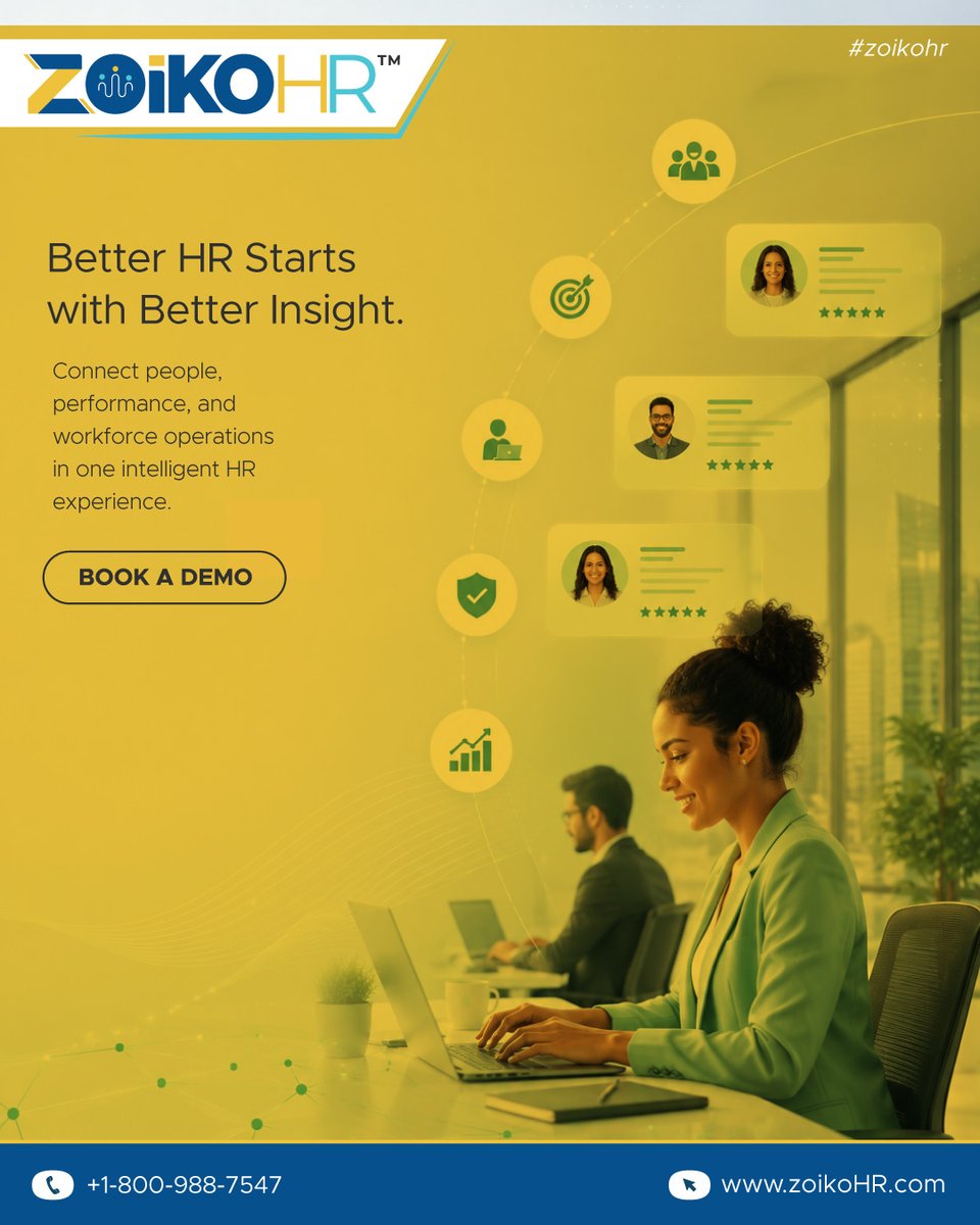 ZoikoHR's tweet photo. 👥💼 ZOIKOHR — BETTER HR STARTS WITH BETTER INSIGHT.

Connect people, performance &amp; workforce operations through one intelligent HR experience.
🌐https://t.co/P77WybxvSG
📞+1-800-988-7547
👉Book Your ZoikoHR Demo Today!
#ZoikoHR #HRTechnology #HumanResources #WorkforceManagement https://t.co/XeIjDDIDXP