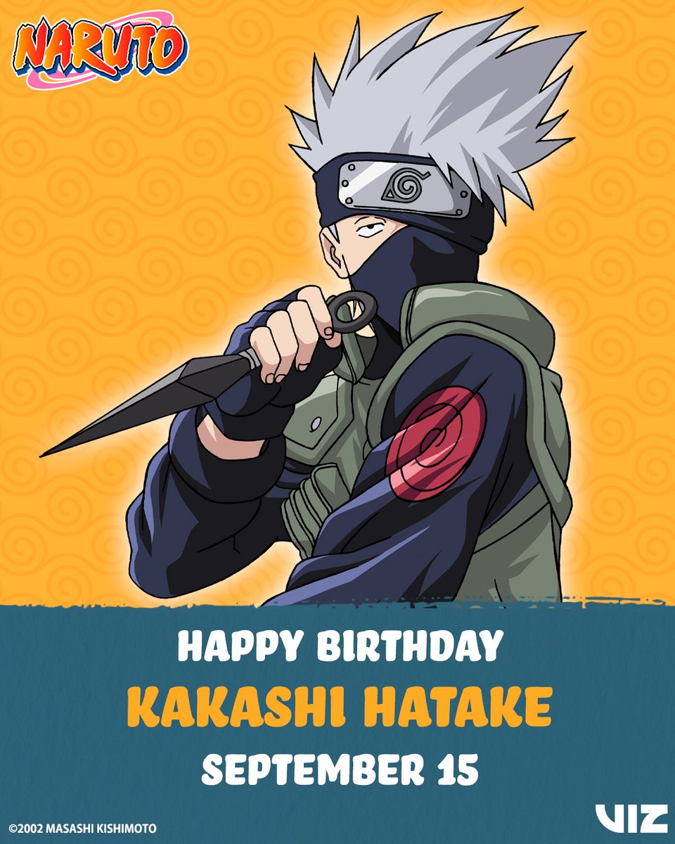 VIZMedia's tweet photo. Happy Birthday to the legendary Copy Ninja Kakashi ⚡🐕 https://t.co/6kAO5zlZ7h