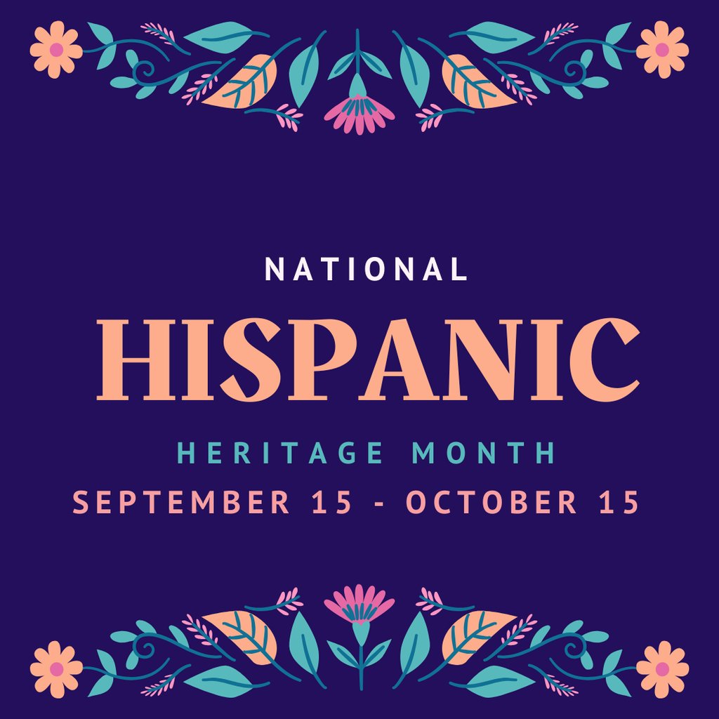 LawtonPS's tweet photo. Today is the beginning of Hispanic Heritage Month! Honoring the history, culture, and contributions of Hispanic and Latino communities from September 15 through October 15. https://t.co/6ZFthZiSKc