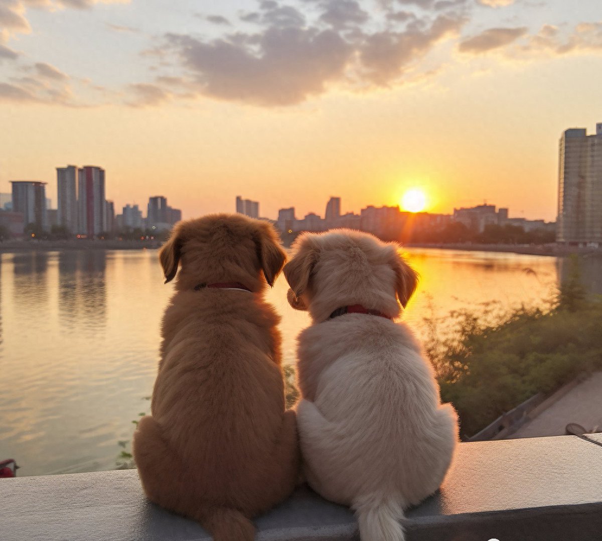 LeonorBuntcna's tweet photo. My senior pup loves our daily sunset walk  His wag still makes my whole week! #PetCompanion https://t.co/zYb8G4btR4