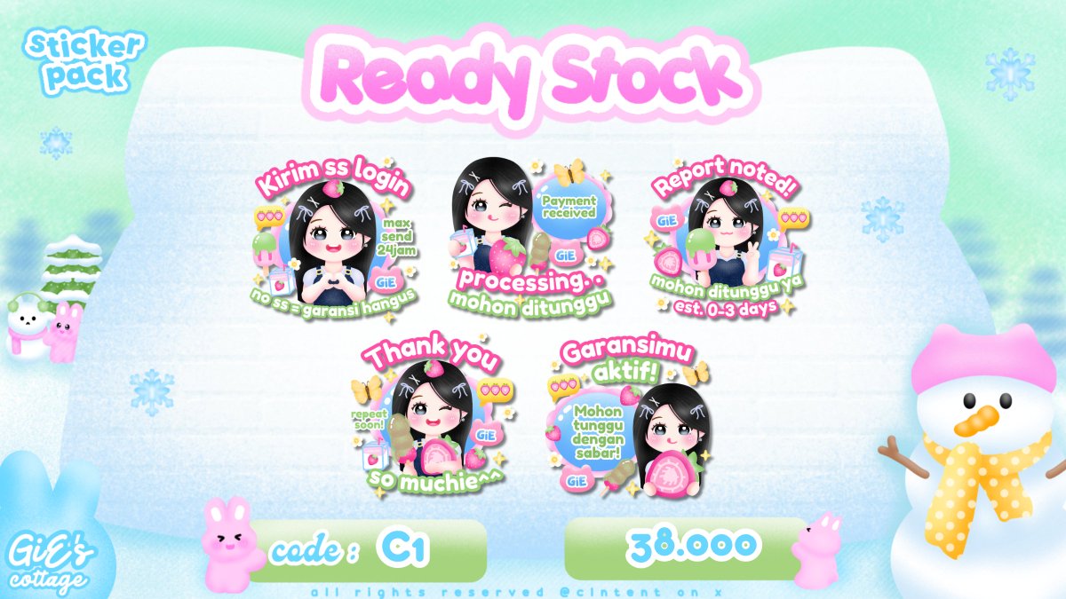 clntent's tweet photo. help retweet? thanku so much <3

aloo GiE malem ini membawa menu READY STOCK :

🍓 12 sticker pack chibi &amp; hewan (free retext all)
🍓 4 layout pawrty pow X dan Wabis (bisa take terpisah/bundle)
🍓 kode &amp; harga di pic
🍓 aku juga open request stiker &amp; leot

jemput yuukk habiskan😽 https://t.co/eF2QauzNHc