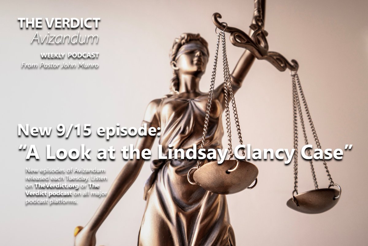 TheVerdictPJM's tweet photo. The Lindsay Clancy case raises difficult questions about justice, mental illness, &amp;personal responsibility. What does “reasonable doubt” mean, &amp;how is it established through a fair trial? John considers these questions in light of the perfect justice of God, who knows our hearts. https://t.co/a5WWj88QM7