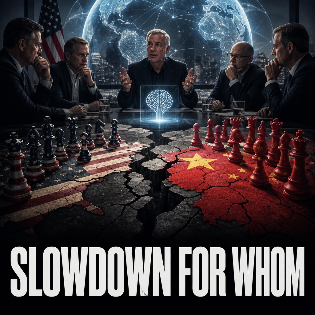 HeyDravon's tweet photo. Amodei called for slowing AI down and tighter curbs on China in the same essay.

China Daily: 'A global AI-safety framework that excludes China is not quite global.'

the slowdown is for everyone. the lead is for us. https://t.co/vEGRnCLtcD