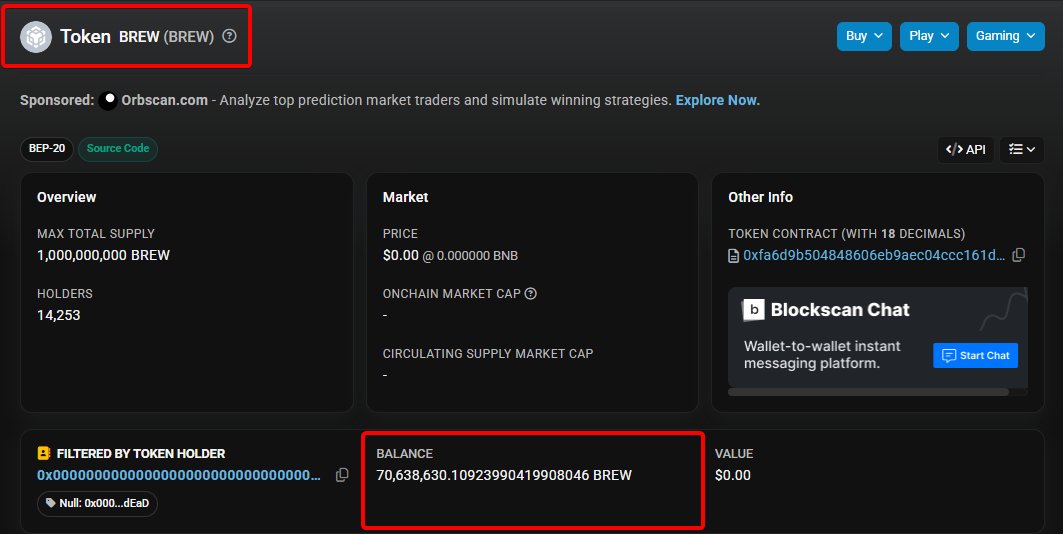 nursexxl's tweet photo. Funny to see that the largest BNB launchpad token is sitting at $8M mcap

Robinhood has Pons
Solana has Stonkfun
BNB needs to have Brew

$BREW has already burned more than 7% of its total supply and continues to burn

Their real competitor was 4STOCK, but they burned only 1.6% of the supply while had a larger trading volume

The Executive Director of the BNB chain is following $BREW and now its just a matter of time

Way too many signs as well, no bias on the table