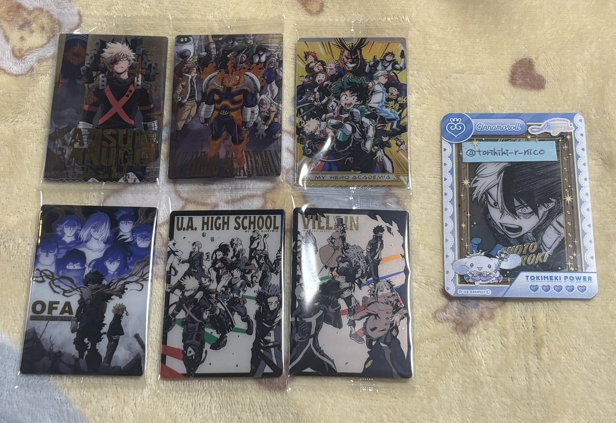 torihiki_r_nico's tweet photo. 【交換】僕のヒーローアカデミア ヒロアカ カードソフトクッキー 

譲）爆豪、A組、瀬呂、上鳴、オールマイト、エンデヴァー、麗日、心操、キービジュ

求）同種場面写轟＞キービジュ轟／荼毘 1点

郵送交換のみ。
詳細はツリーをご確認ください。
↓↓↓ https://t.co/PvrldrvzRL