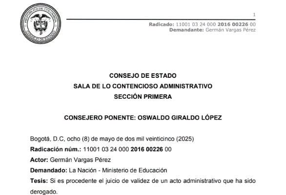 juridicascol's tweet photo. ¿SE PUEDE DEMANDAR UNA NORMA QUE YA FUE DEROGADA?  EL CONSEJO DE ESTADO EXPLICA CUÁNDO ES POSIBLE Y QUÉ DEBE DEMOSTRAR EL DEMANDANTE.

✍️ ¿DESEAS ESTAR ACTUALIZADO DIARIO DE TODA LA JURISPRUDENCIA DEL PAIS? SUSCRIBETE 👉https://t.co/BfjLIlBhtB https://t.co/Mjc88Eewch