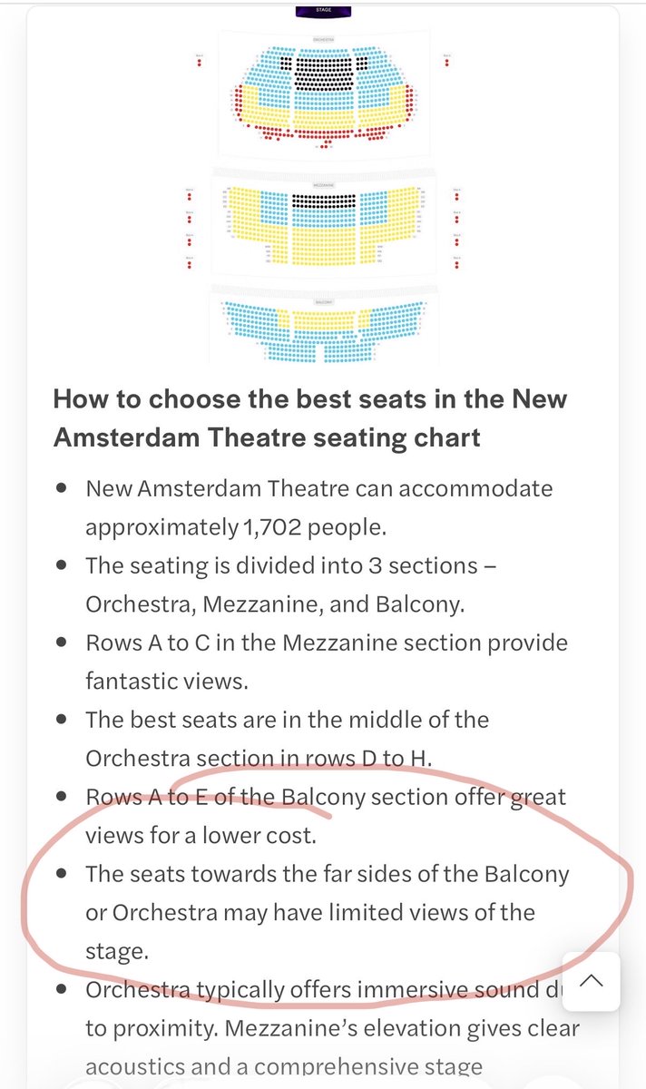 MichiganMomof3's tweet photo. @TeamStubHub Just sent the screenshots again from this post along with this - which clearly indicates that far right seats in Orchestra do NOT have “best view” https://t.co/oq3ARVLJTx