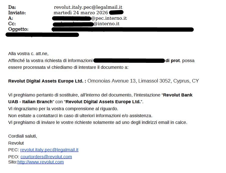 LyudaKozlovska's tweet photo. Important updates on @Revolut and what you can do:

1. According to the group now extorting Revolut, and to the Duel team in contact with them, the attackers took over Italian government and law enforcement mailboxes with an infostealer, sent Revolut Bank UAB in Lithuania a forged European Investigation Order (to attention of @Eurojust @Europol ) in the name of the Italian authorities, and kept sending requests for five months. 

2. Revolut answered every one, as @FATFNews and EU AML laws require. Now scale this abuse a thousand times, in the hands of authoritarian states and their proxies, who do not seek attention like these hackers and quietly collect data on citizens and entities of the EU and other Western countries.

3. The attackers claim to hold 147 GB from the Italian side, including internal documents and officer chat logs, and say most of the Revolut data concerns customers in Switzerland, France and Hungary, with other countries affected. Passports and KYC selfies of named individuals are now being published daily until Revolut pays. 

We are collecting witness statements to push for remedies. If you are a legal or security expert and want to support our team, DM me.

What you as an EU citizen can do today to limit these attacks in the future: 

1. Contact your MEP on @EP_Economics, @EP_Legal or @EP_Justice and ask for an urgent joint hearing on the weaponisation of mass data collection and a reassessment of the whole approach, before the next leak names someone who does not have the means to move house. 

2. Use this argument: every bank, exchange and payment provider in every jurisdiction that follows FATF rules, and the AML, financial and national security laws built on them, is exposed the same way, because the rules oblige them to answer state requests and nobody is required to check whether the state behind the request is who it claims to be. 

That is what human rights groups, victims and experts with support of @ODFoundation described to the European Parliament three years ago, proposing specific remedies. The @EU_Commission and the @EUCouncil removed every safeguard the @Europarl_EN adopted from the AML Regulation.

3. You want politicians care more about privacy and digital rights protection? 

Support and promote the MPs and MEPs who pushed for remedies. Demand accountability for rejected remedies by Commission and Council. 

This year the European Parliament, under @HNeumannMEP @petras_petras @NachoSAmor leadership , named this risk transnational financial repression in its resolution of 18 June 2026. 

@coe adopted Resolution 2669 on 25 June, rapporteur @constantinosefs , with @MarkusWiechel pushing specifically for an investigation into transnational financial repression and remedies against it. 

The @oscepa followed in The Hague in July, led by @emmedibi , with an even more detailed focus on exactly these attacks.
