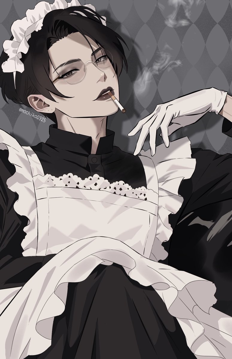 mochiko0325's tweet photo. メイドもとはるさん👓🚬

#AmAmp #矢沢もとはる
#ファンアート

リプ欄におまけを… https://t.co/tWihMcGnQR