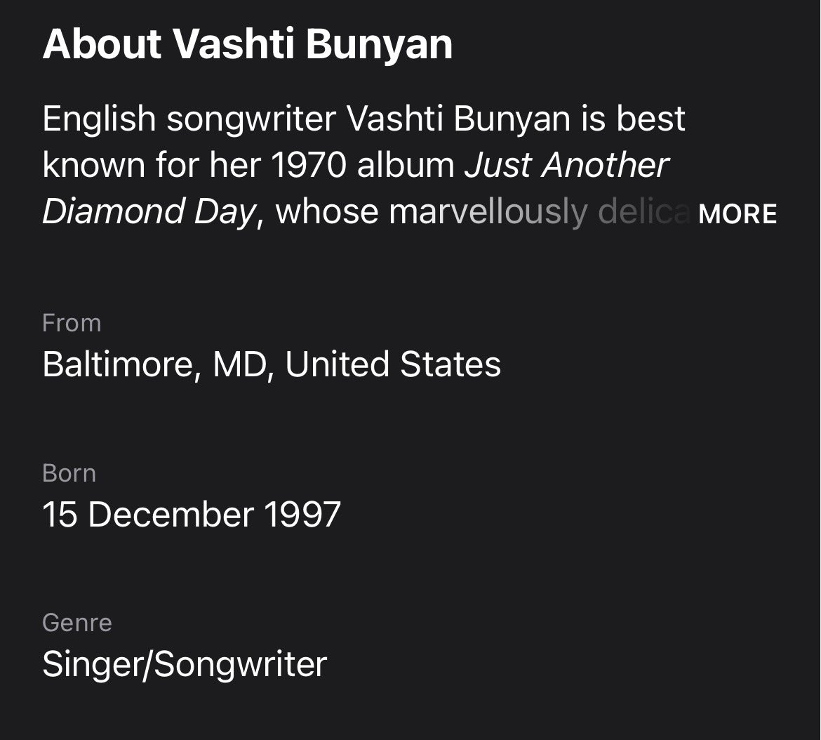 fr4yfrey's tweet photo. how did she release an album in 1970 if she was born in 1997 guys https://t.co/o1E9wLrif7