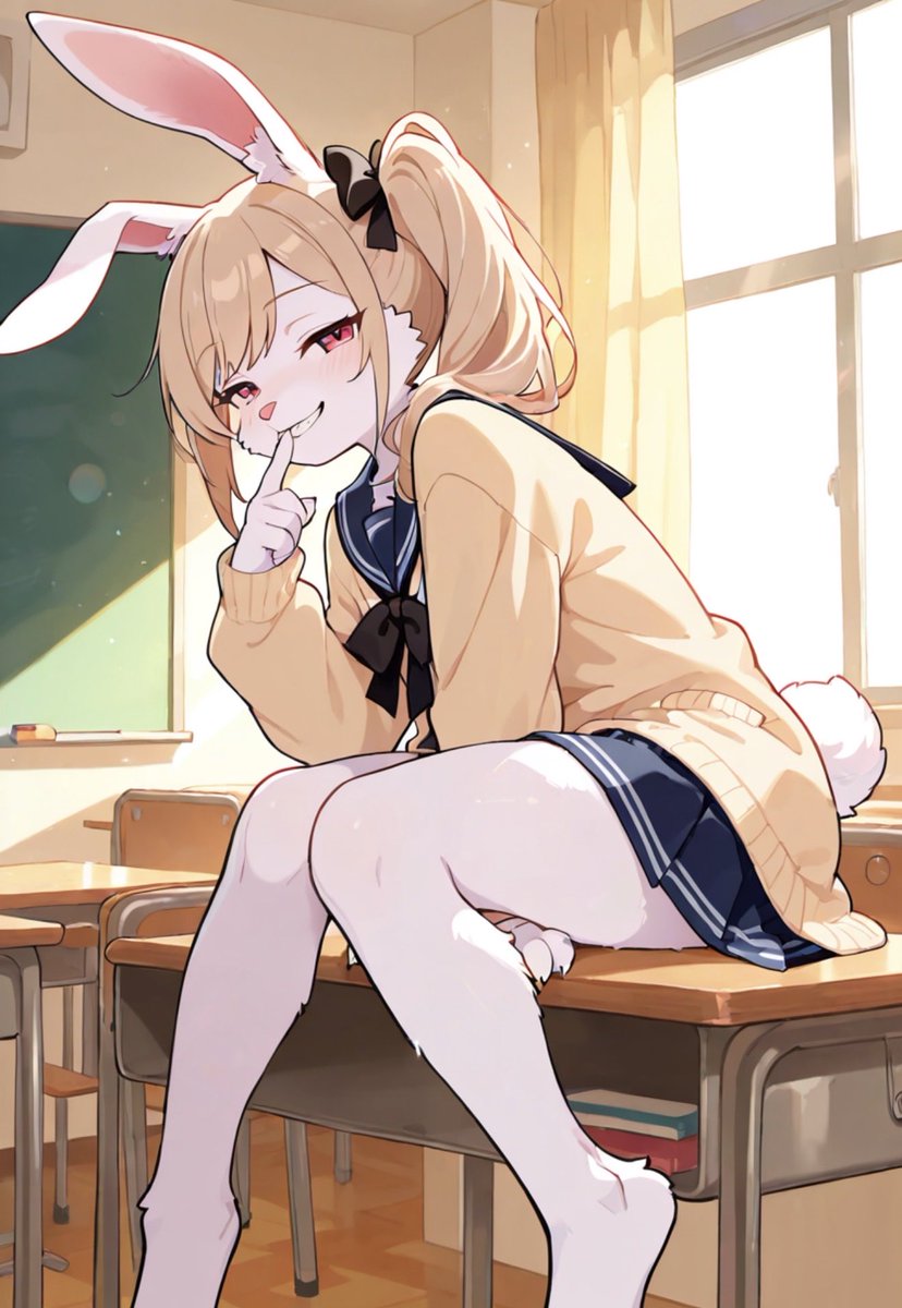 kemonmo3's tweet photo. 新オリジナルキャラの兎花（とばな）くるみちゃんです！🐇

#AIart️️️️️️️️️️️️️️️️️️️️️️️️️️️️️️️️️️️️️️️️️️️️️️️️️️️   #ケノモ　#メスケモ　#制服　#furry https://t.co/cf4zFGEby3