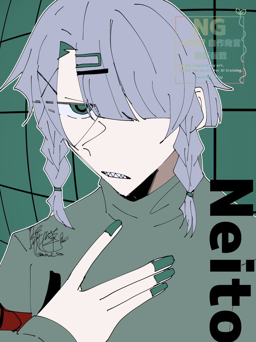 mindi_sou's tweet photo. #無言で片目隠れキャラの絵を上げる https://t.co/Ez5iYcY8aM