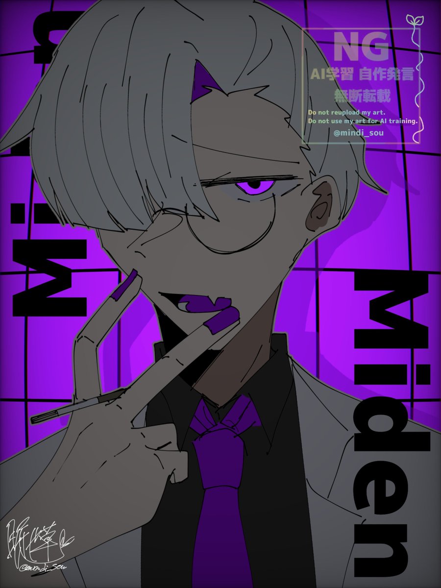 mindi_sou's tweet photo. #無言で片目隠れキャラの絵を上げる https://t.co/Ez5iYcY8aM